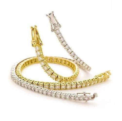 bracelets rivières serties de diamants taille brillant. Or blanc,gris,jaune,rose ou Platine. Chambert Joaillier Toulouse  