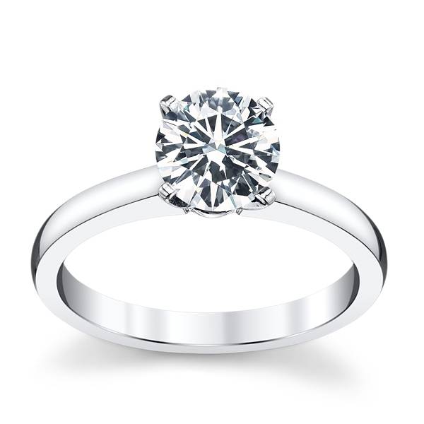 Modèle de solitaire en or blanc 18 ct