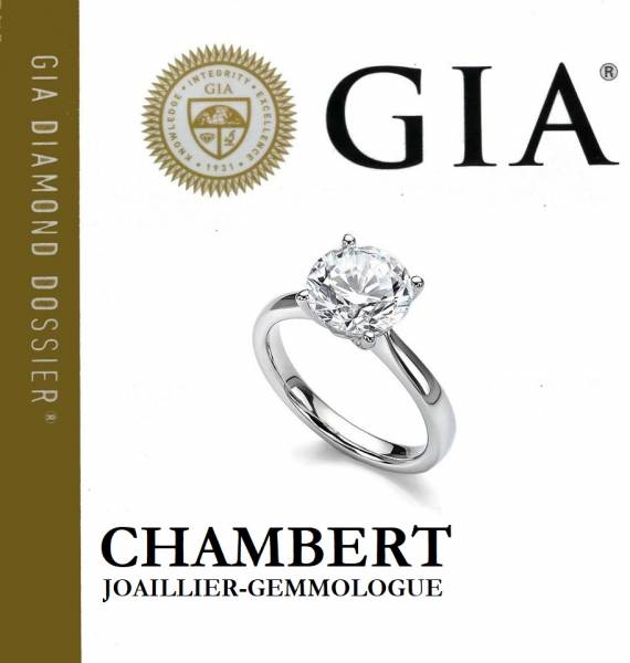 Solitaire en platine serti d'un diamant de 1 carat certifié G.I.A.